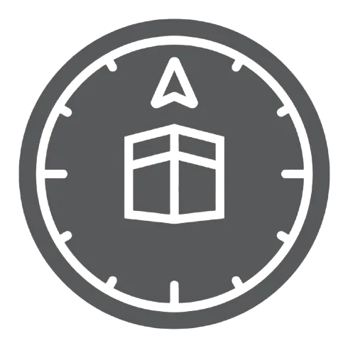 Qibla compass app illustration